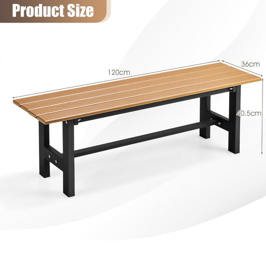 Sturdy 120 cm garden bench supports up to 300 kg for two-person outdoor seating