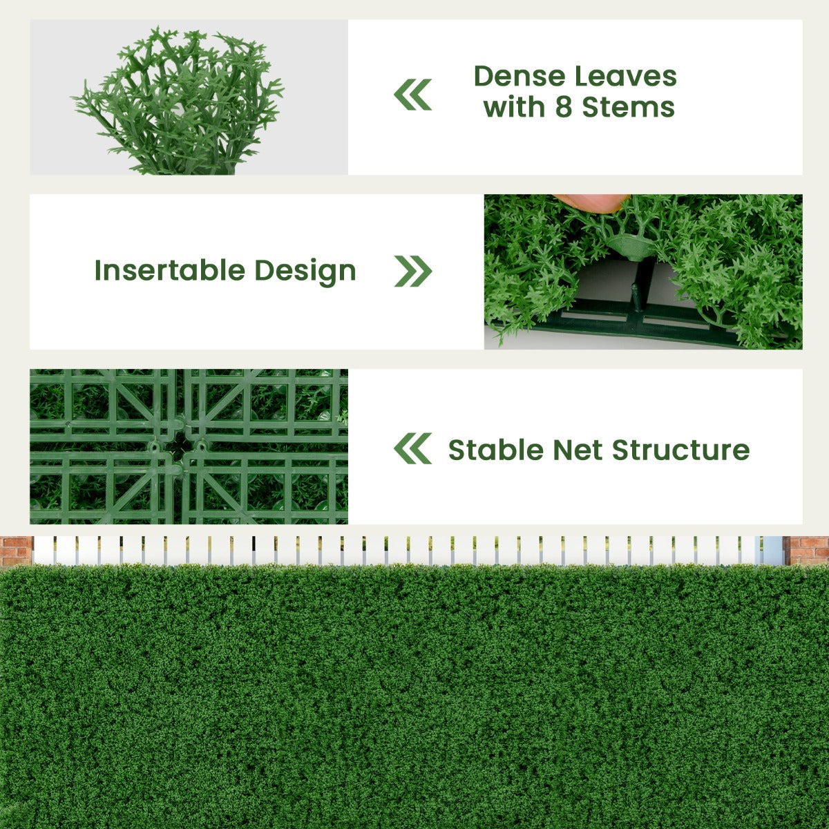 12-Piece 3m² Artificial Moss Wall Panels for Indoor & Outdoor Decoration