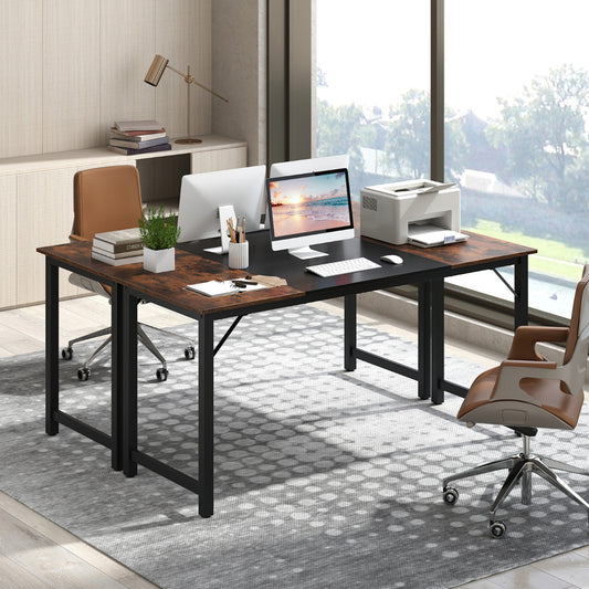 160 cm Computer Desk with Heavy Duty Metal Frame