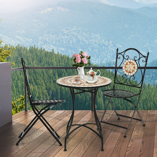 3 Piece Patio Bistro Set for Indoor Outdoor Use