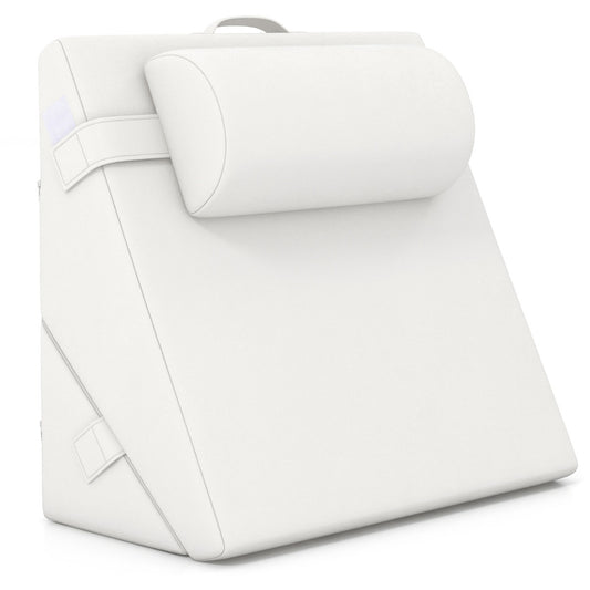 3 Pieces Adjustable Bed Wedge Pillow Set with Air Memory Foam-White