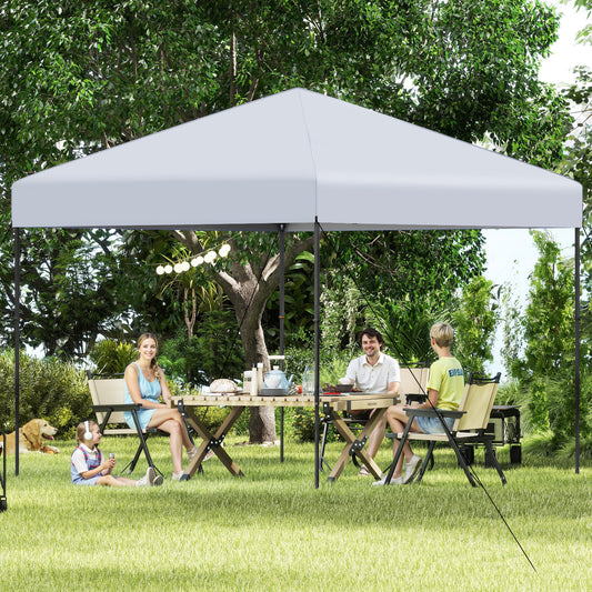 3 x 3 m Pop up Canopy Tent with Portable Carrying Bag and 8 Stakes-White