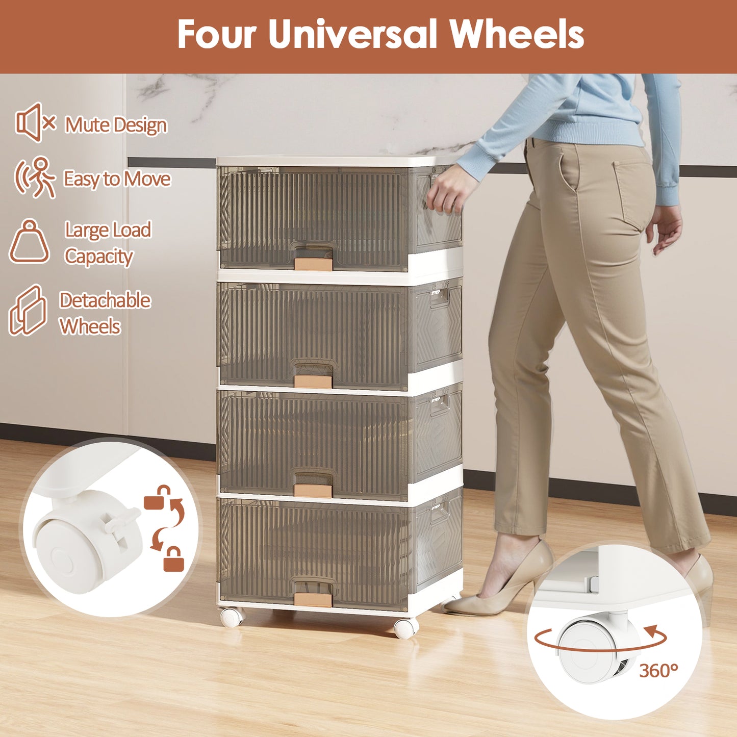 3/4/6-Tier Foldable Shoe Rack Organizer-4-Tier