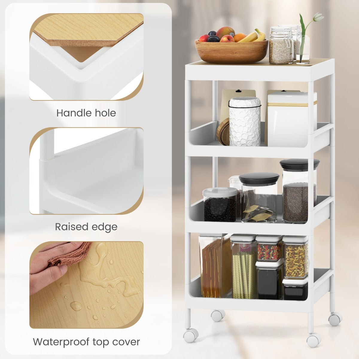 Easy assembly, handle opening, and wipe-clean surfaces make daily use simple and convenient