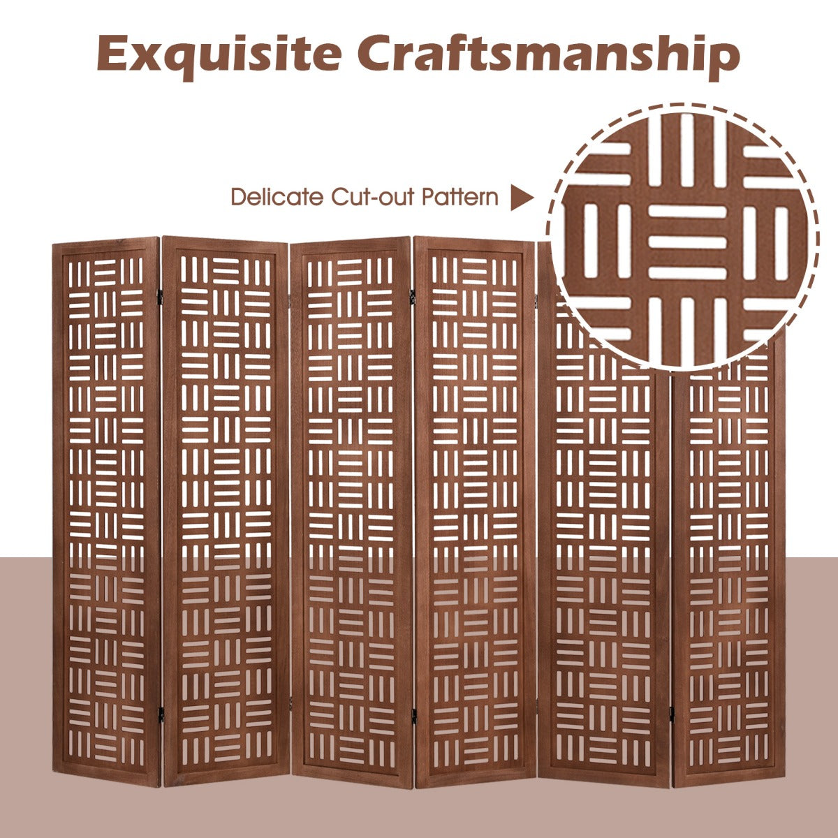 Wood and MDF construction offers a lightweight, stylish divider for homes, restaurants, and studios