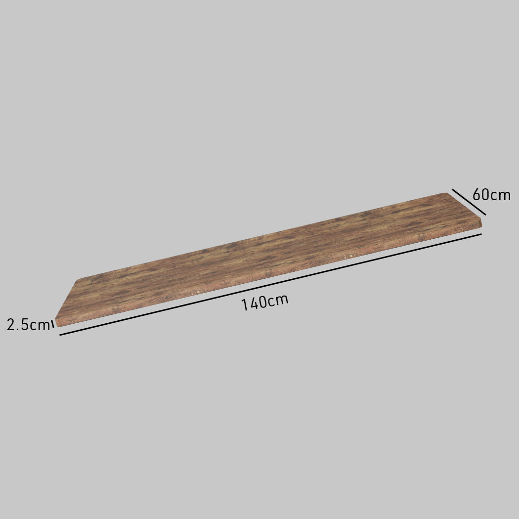 140 x 0.6m Oak Desktop for Adjustable Electric Standing Desk