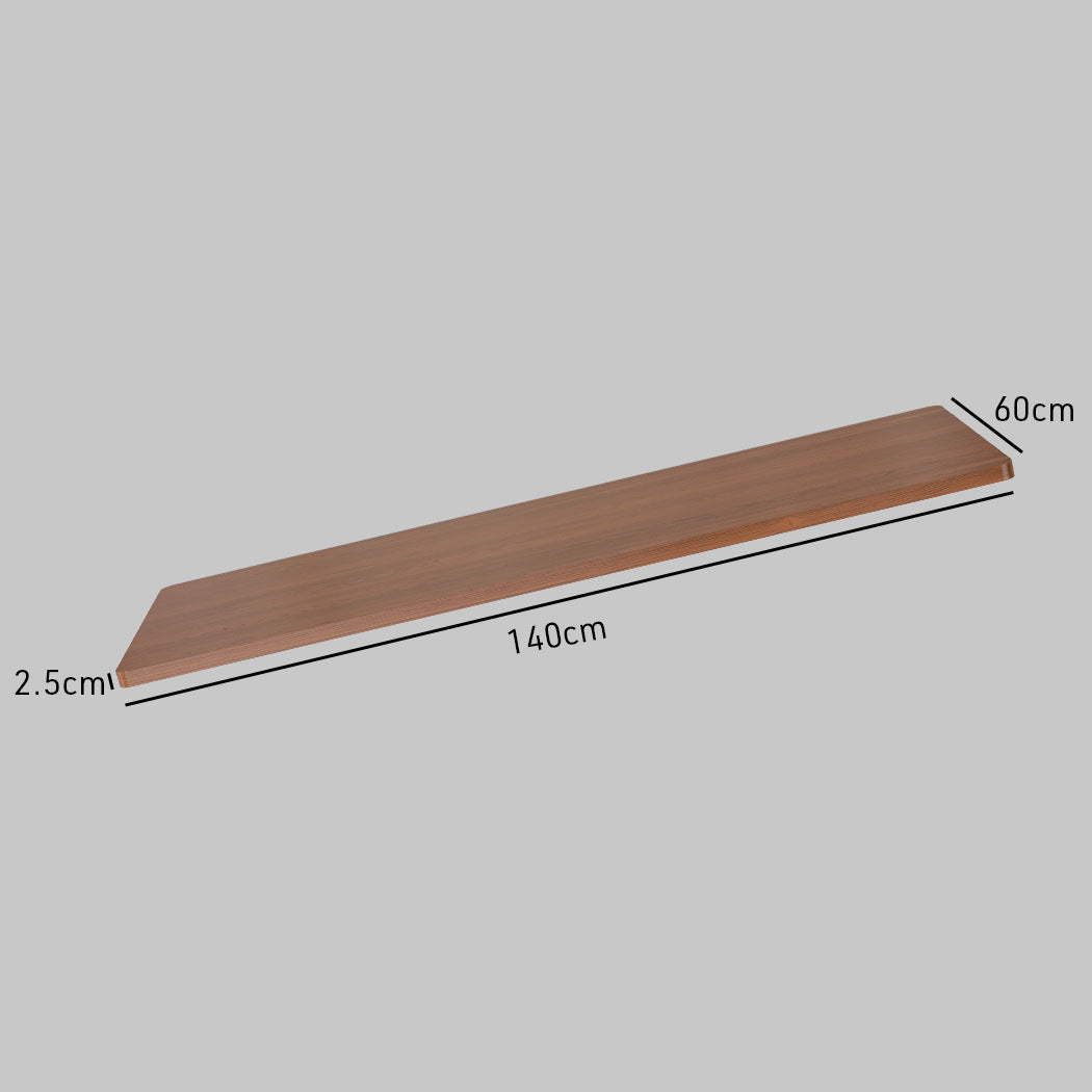 140 x 0.6m Walnut Style Desktop for Electric Standing Desk - Anti-Scratch Finish