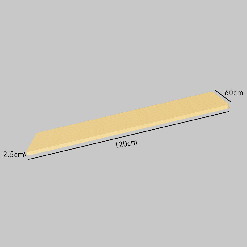 120 x 0.6m Desktop for Electric Standing Desk, White Oak Style
