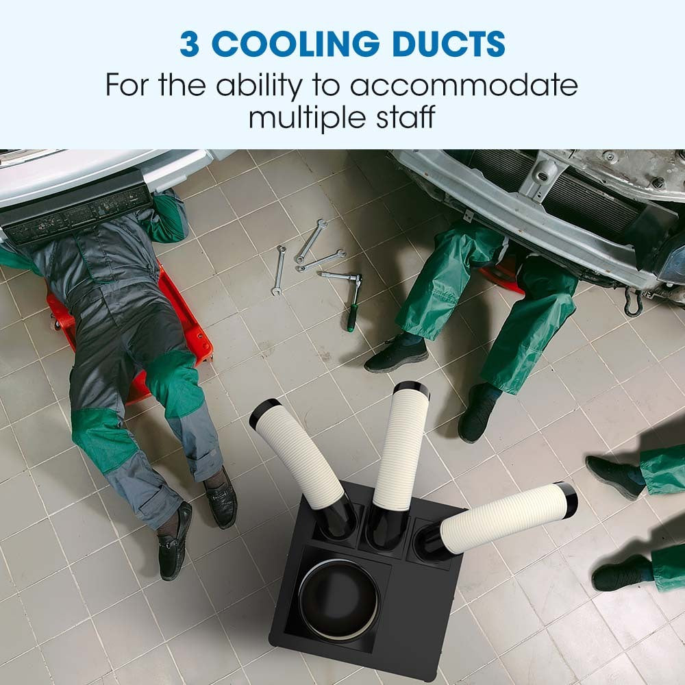 6.5kW Industrial Spot Cooler with 3 Adjustable Ducts and 15A Plug, 1200m³/hr Output