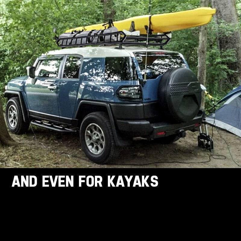 Universal Roof Rack Basket - Steel Cargo Carrier for Outdoor Adventures