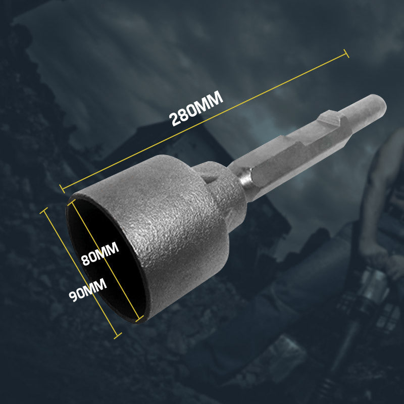 80mm Stake Driver Chisel Bit for Jackhammers - 0.28m Length, 30mm Hex Fit