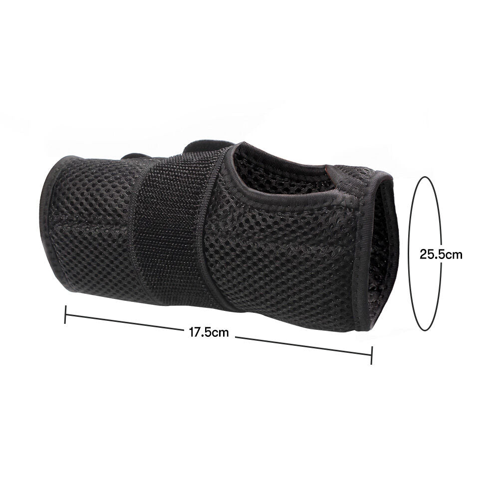Right Wrist and Hand Brace with Aluminium Splint & Flexible Support, Black
