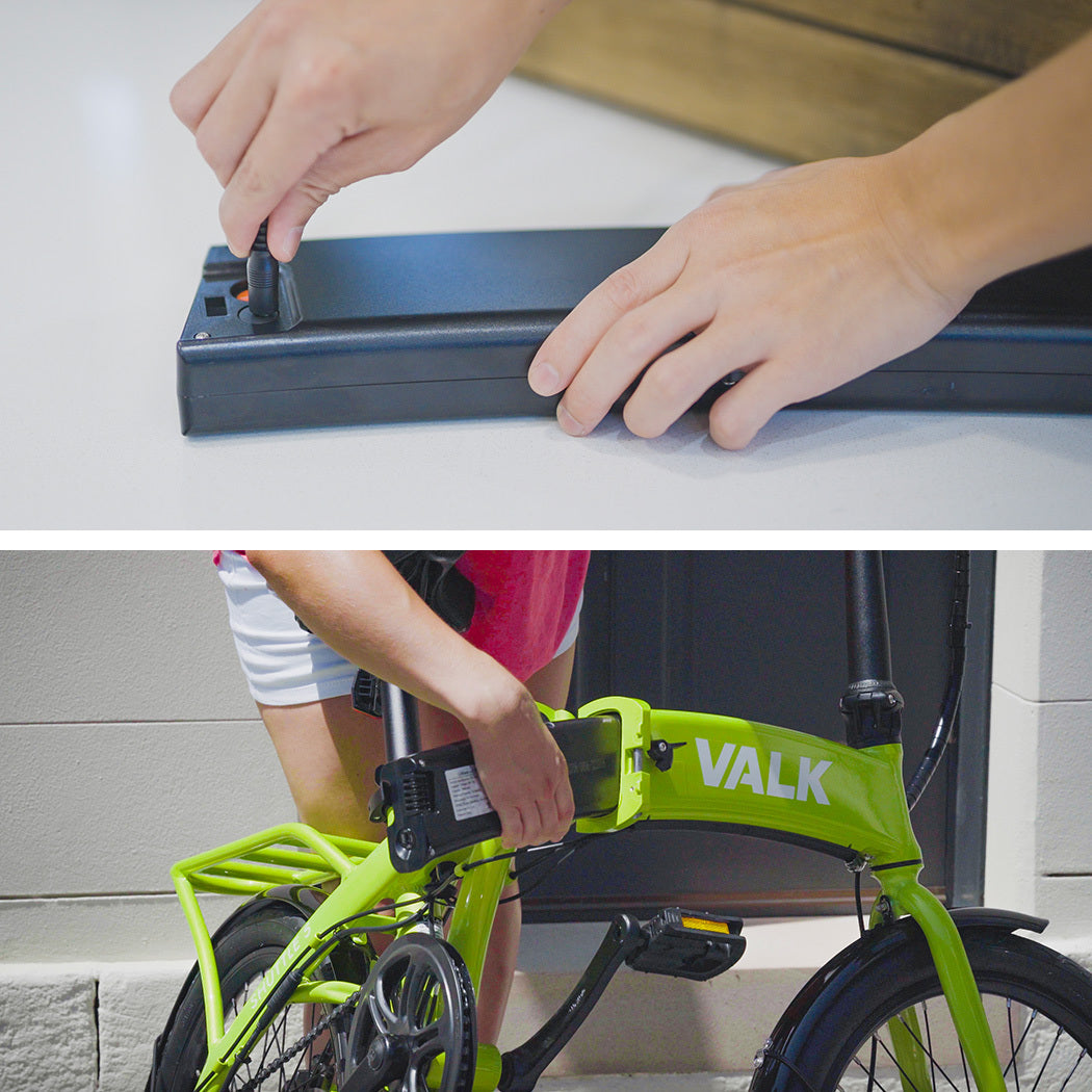 Electric Folding Bike with 7-Speed Shimano, 0.51m Tyres, Lime Green, 250W Motor
