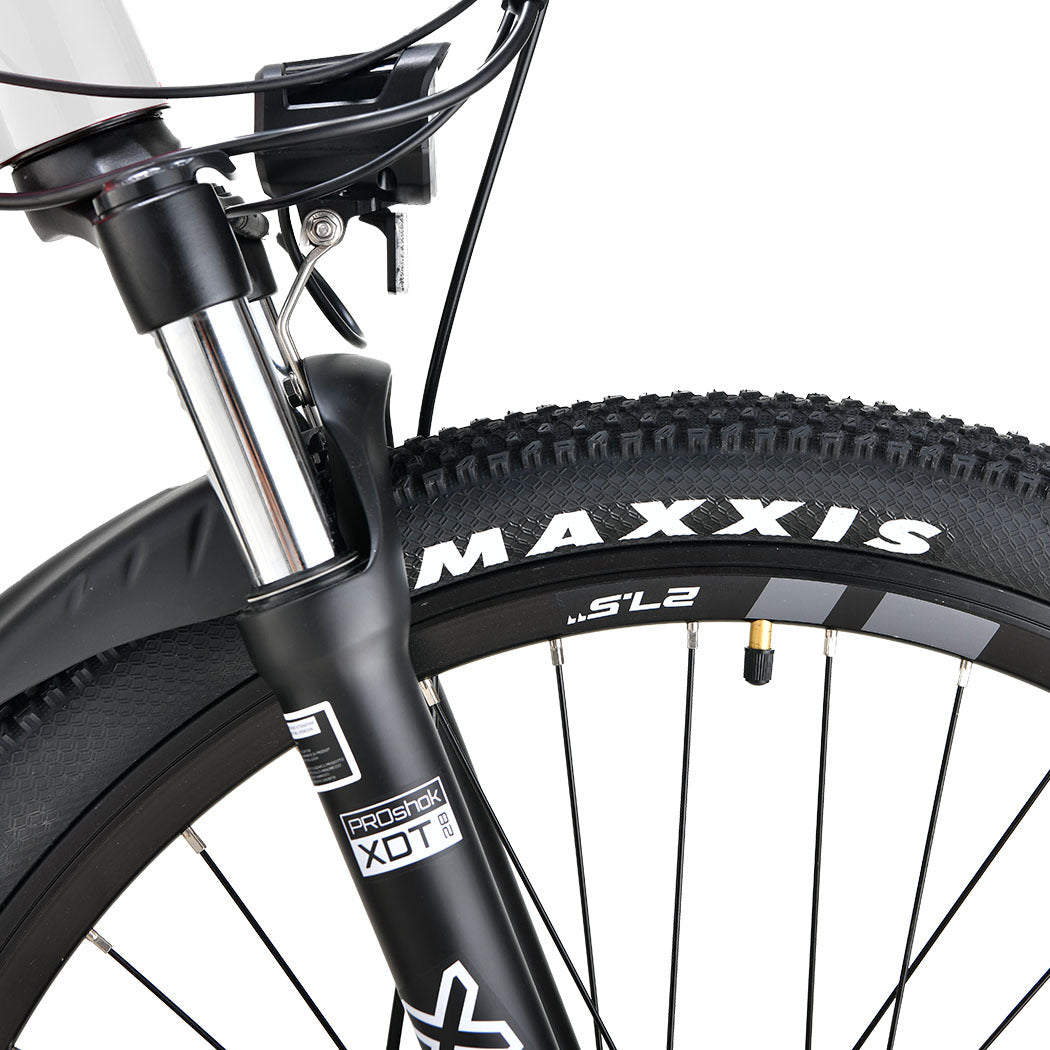 MX7 Electric Mountain Bike, Medium Frame, 250W Motor, 40km Range, White