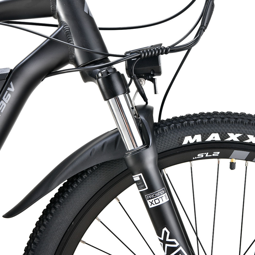MX7 Electric Mountain Bike - 250W Motor, 0.7m Wheels, 40km Range, Black