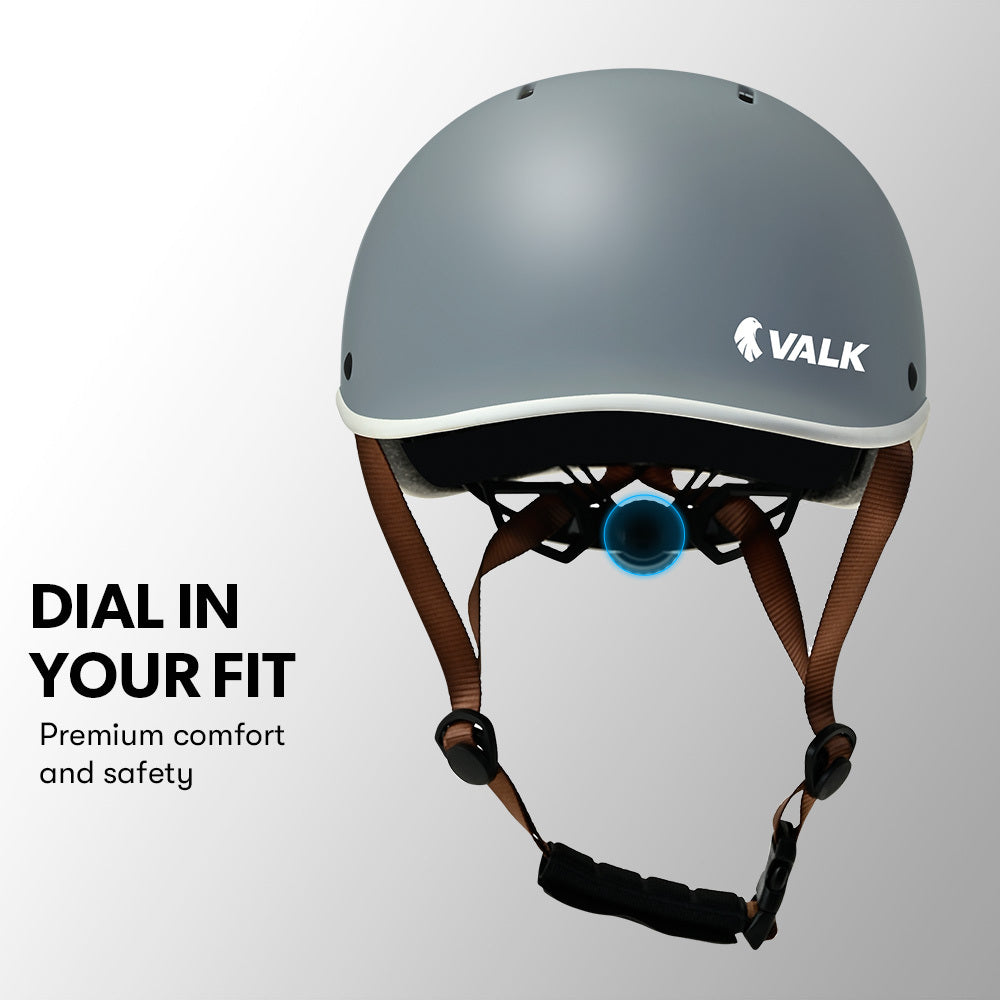 Retro Bike Helmet with Universal Fit, 56-61cm, Graphite Blue, 14 Vents