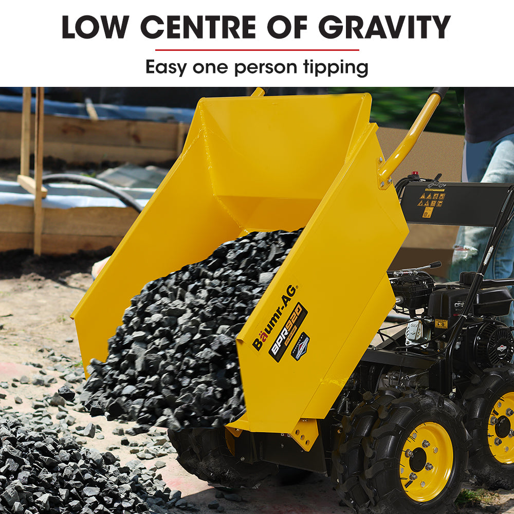6-Wheel Motorised Wheelbarrow with 208cc Engine, 0.5 Ton Capacity