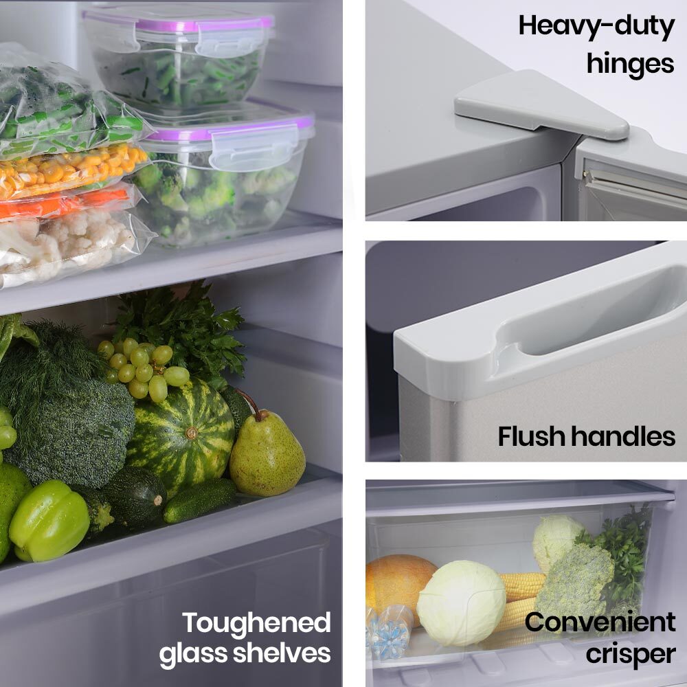 70L Portable Fridge Freezer with 0.05m Freezer, 12/24/240V, Silver Finish
