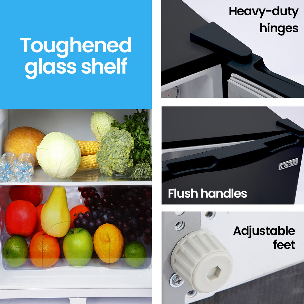 142L Portable Fridge Freezer, 12V/24V/240V for Motorhomes & Caravans, Black