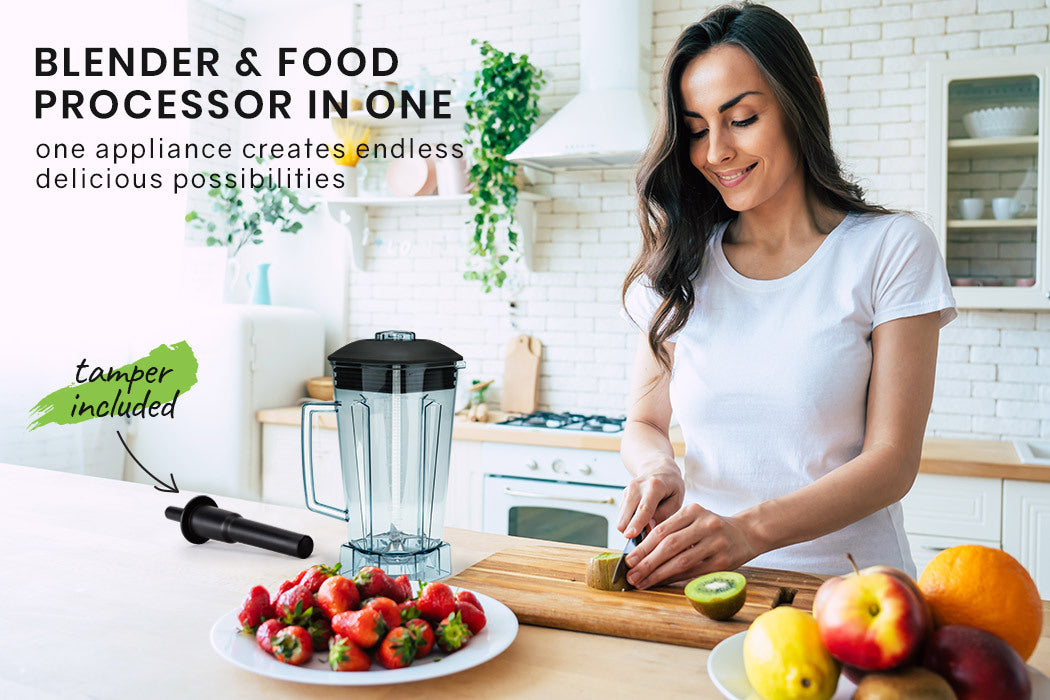 High-Power 2200W Commercial Blender, 2L Capacity, Stainless Steel Blades