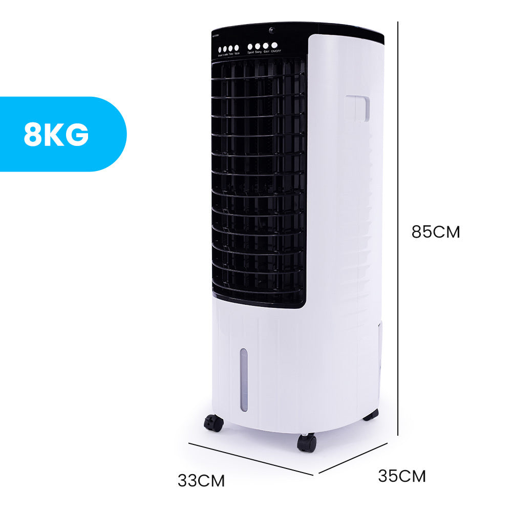 12L Portable Evaporative Cooler with Ioniser, Humidifier, and Remote Control