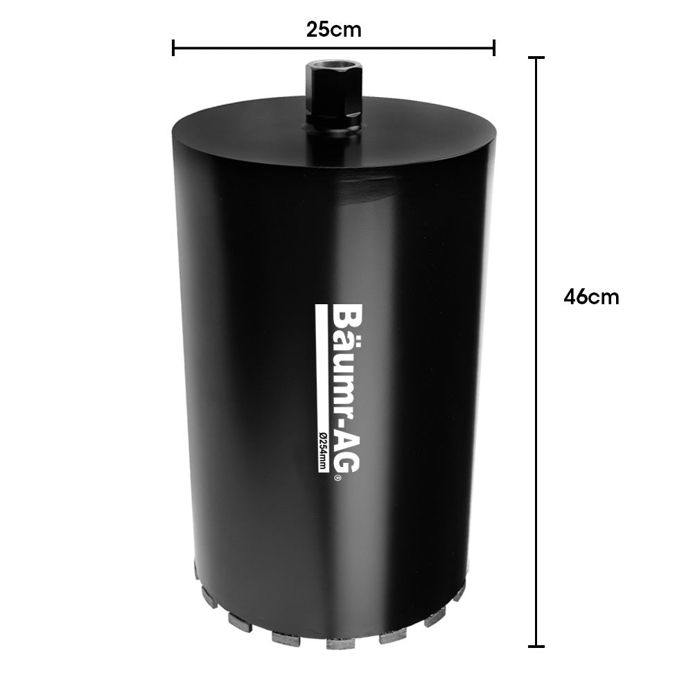 254 x 0.4m Industrial Diamond Core Drill Bit, Versatile Wet/Dry Drilling