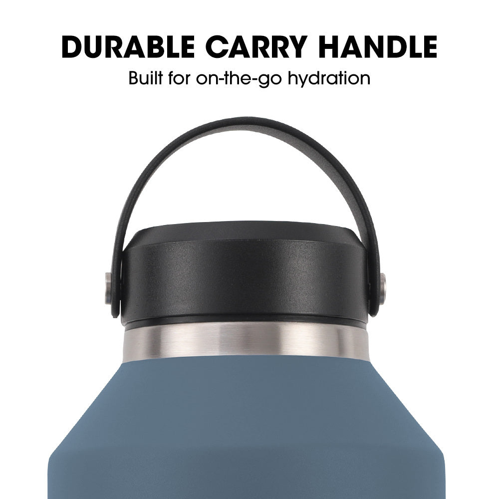 1.9L Double Wall Insulated Stainless Steel Water Jug with Handle and Straw Cleaner