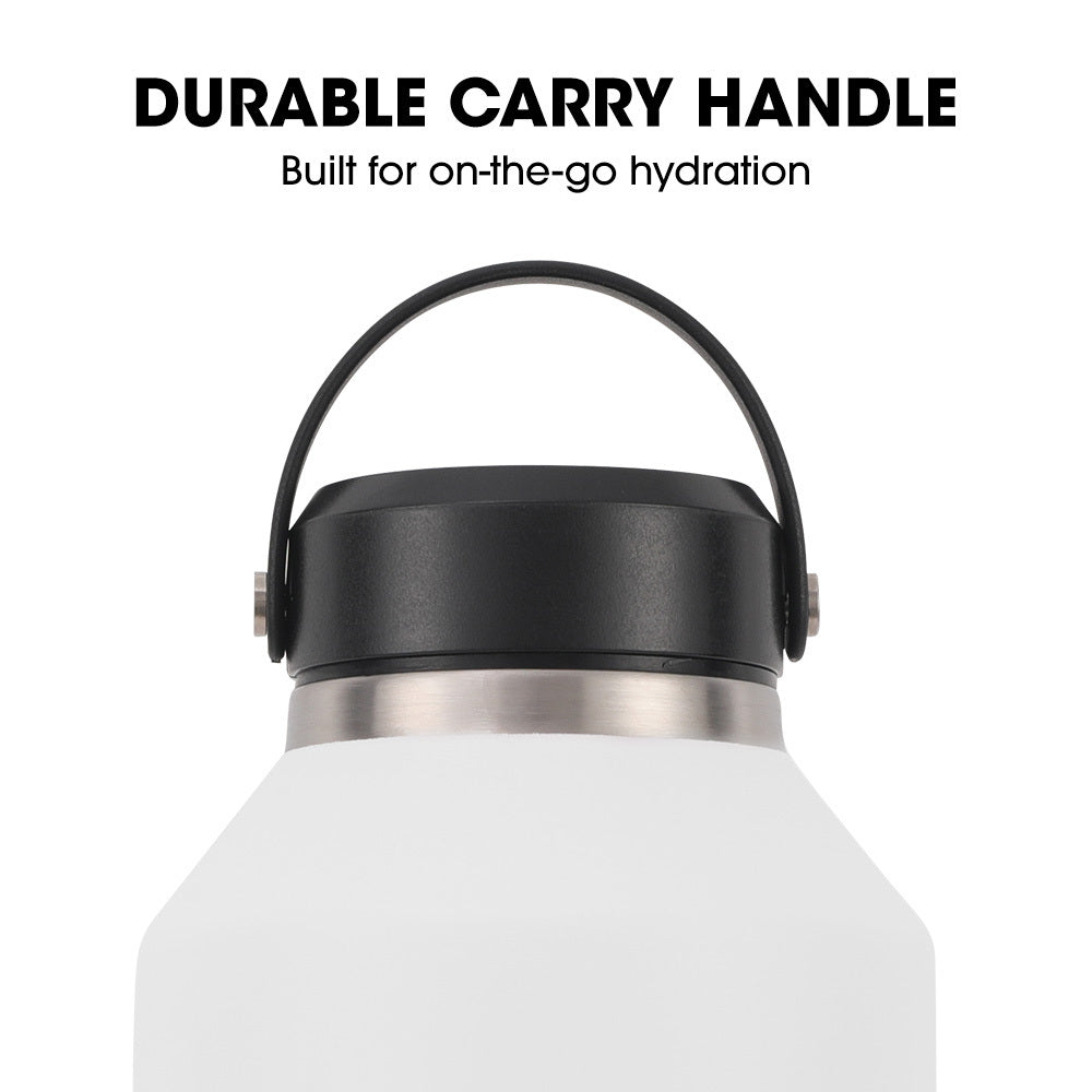 1.9L Double-Wall Insulated Stainless Steel Water Jug with Straw & Handle