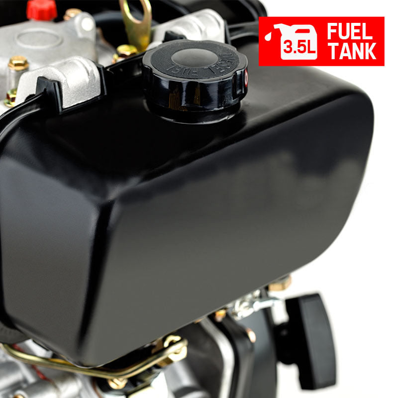 7HP Diesel 4-Stroke OHV Engine - Horizontal Shaft Motor for Industrial Use
