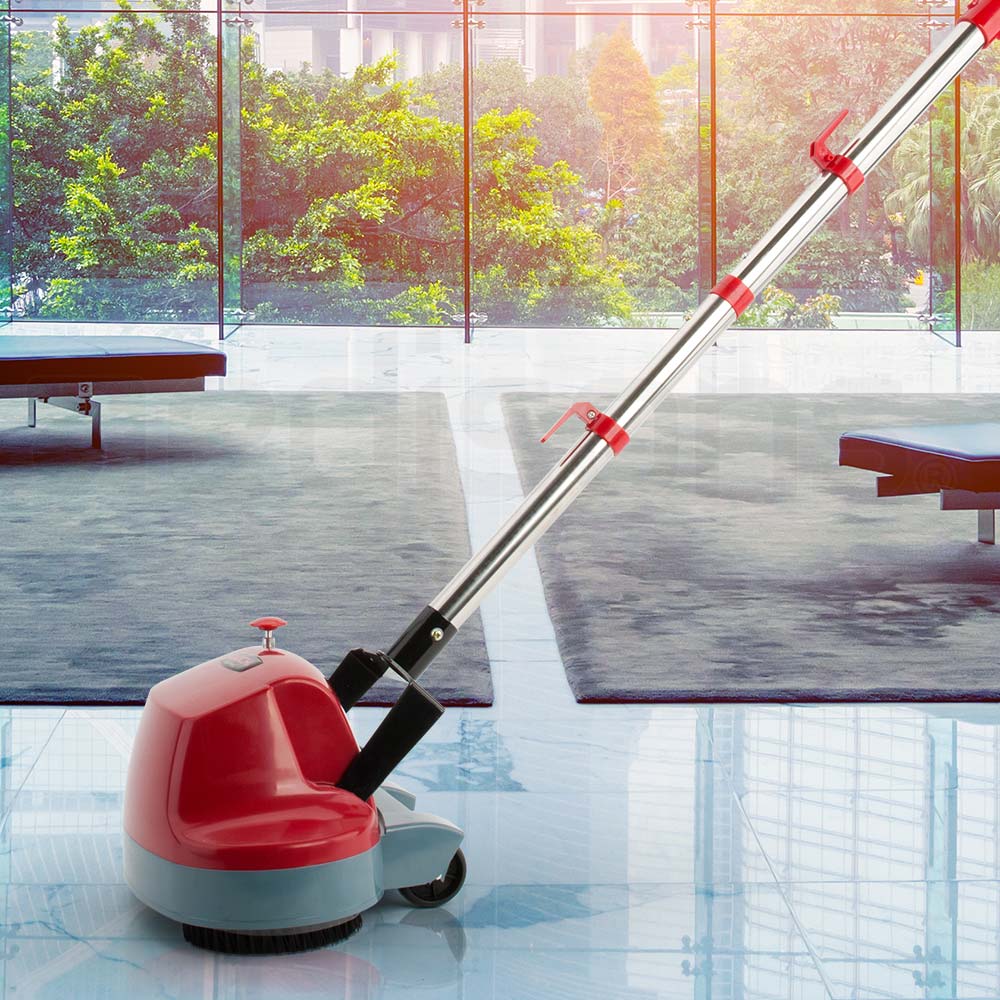 Multi-Surface 5-in-1 Floor Polisher with Dual 0.4m Heads & Cleaning Accessories