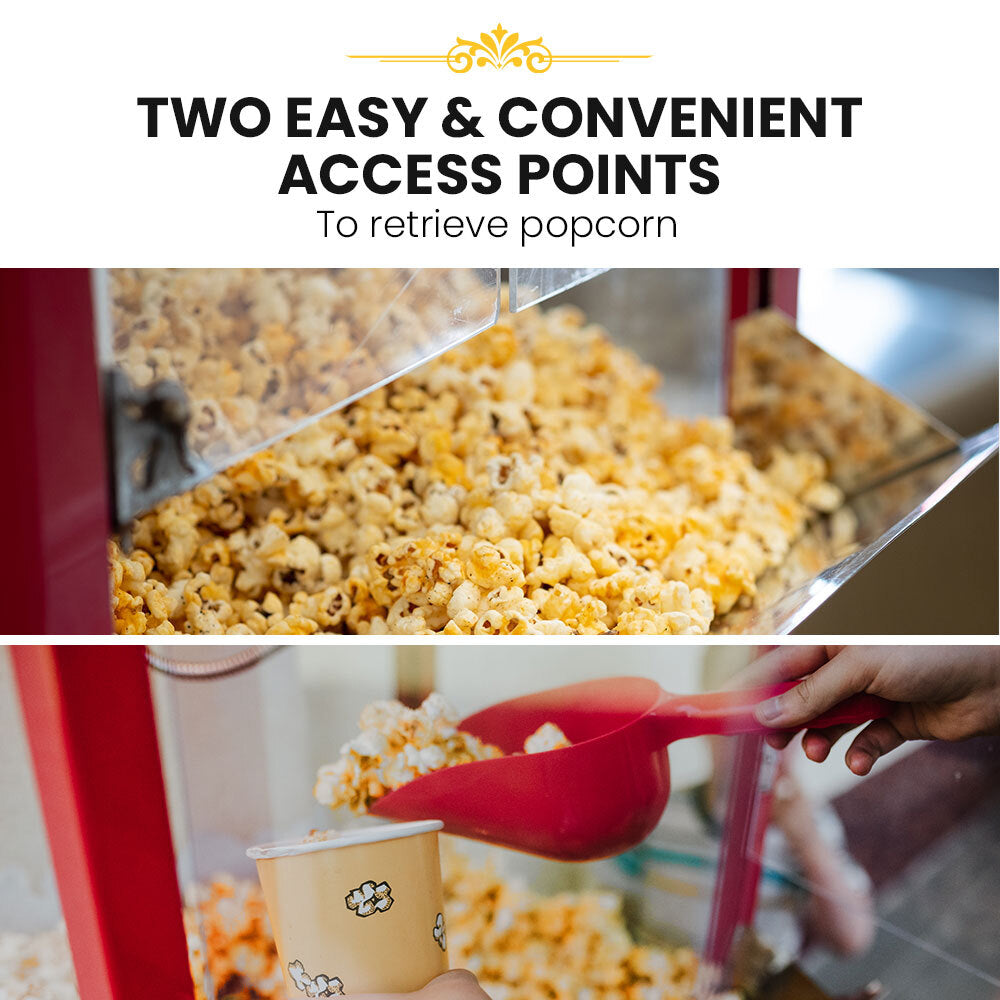 Commercial Electric Popcorn Maker with 1.44m Heating Power and 226g Kettle