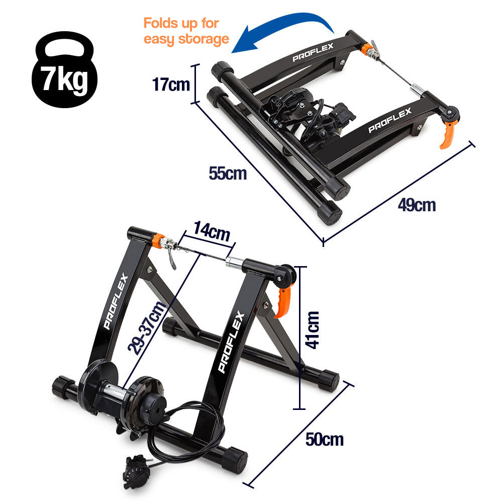 Magnetic Indoor Bike Trainer with 6 Resistance Levels, Fits 0.66m, 0.69m, 0.7m Wheels