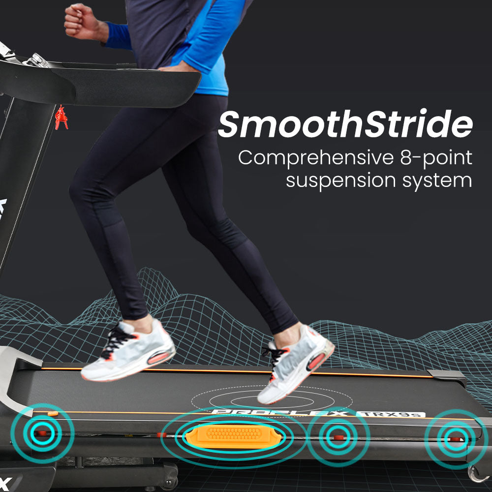 Electric Treadmill with 0.25m Display, Auto Incline, WiFi, Bluetooth, Foldable