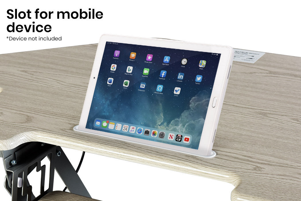 Corner Desk Riser with Adjustable Height, 1.1m Wide for Dual Monitors
