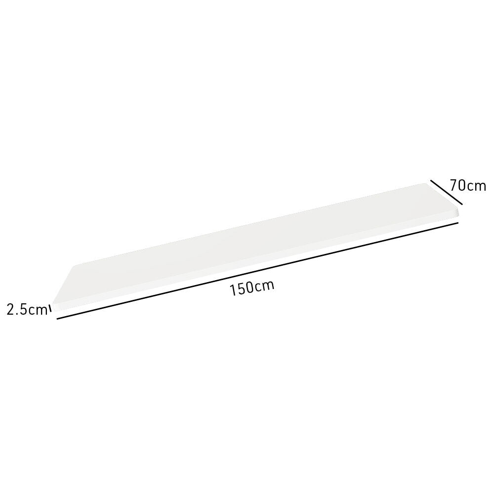 White 1.5m Desktop for Height Adjustable Desk, Premium MDF, Anti-Scratch Finish