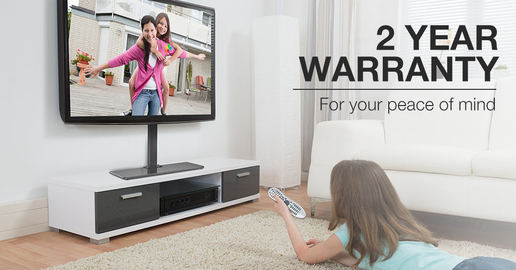 Universal TV Stand for 0.94-1.4m Screens, Adjustable Height, Holds 50kg, Black