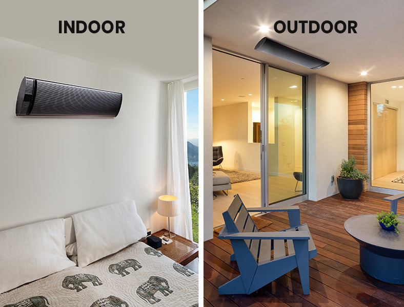 2400W Outdoor Radiant Strip Heater - 2.4m Electric Heat Bar with 15A Plug