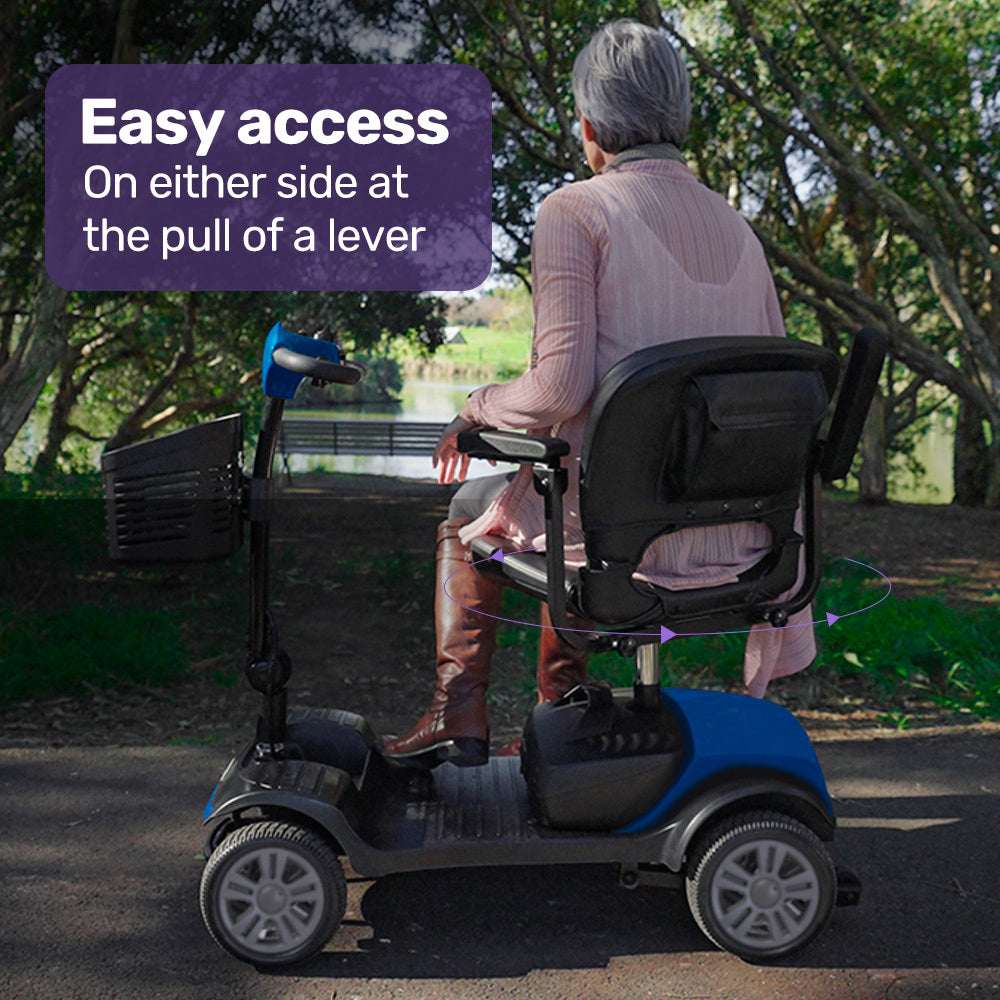 Mid-Sized 0.11m/s Lithium Mobility Scooter with Easy Charge & Flat-Free Tyres