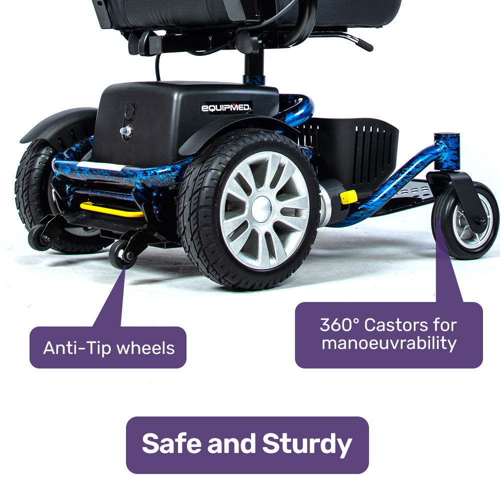Heavy Duty Electric Wheelchair, 20km Range, Ultra-Comfortable Power Chair