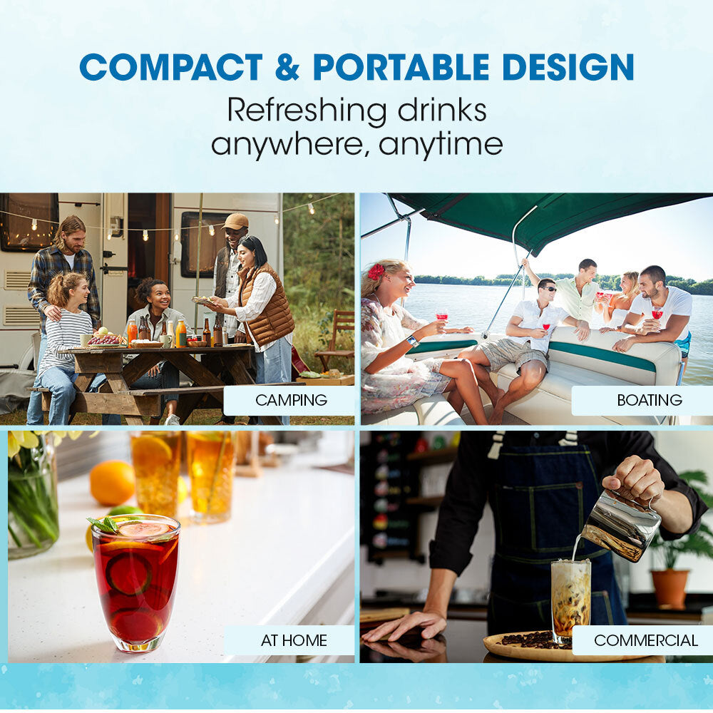 3.2L Portable Ice Maker with LCD Panel, 15kg/Day Capacity, Black