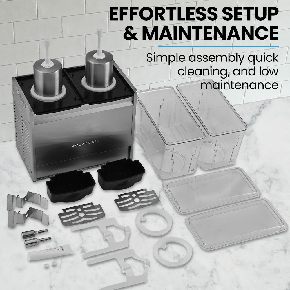 24L Dual Tank Juice Dispenser with Donper Compressor for Cafes & Restaurants