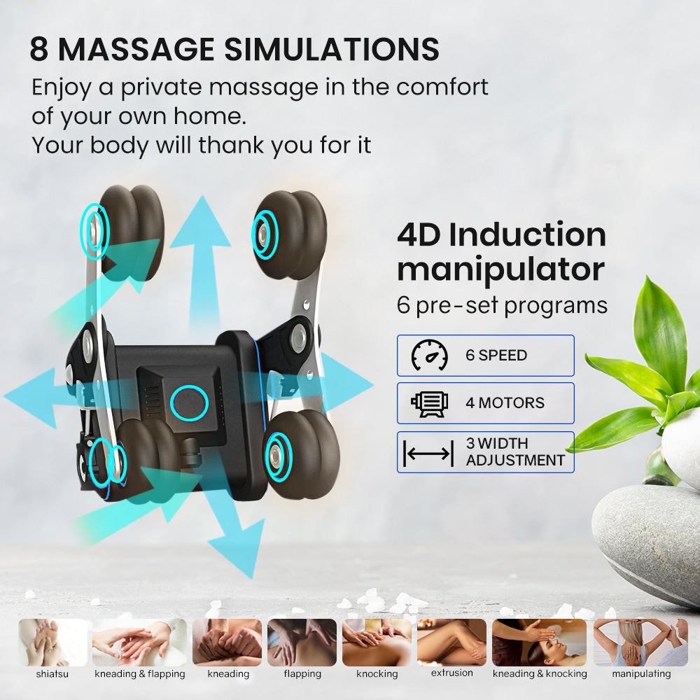Electric Full Body Massage Chair with Heat, Bluetooth & Zero Gravity Recline
