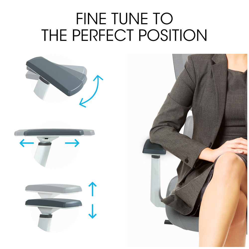 Ergonomic Office Chair with Mesh, Adjustable Lumbar, Headrest, and Armrests