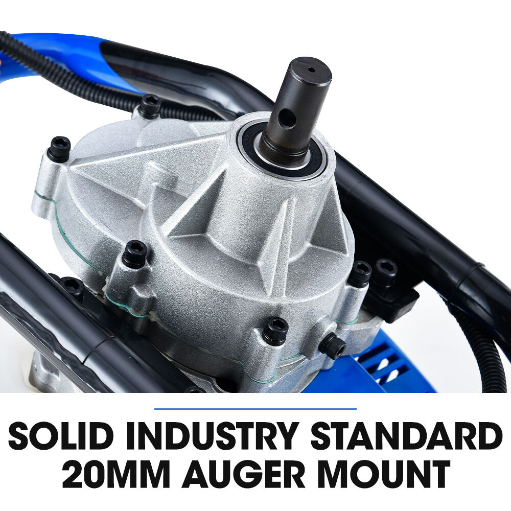 52cc 2-Stroke Petrol Post Hole Digger with 0.2m Auger & 0.6m Extension Shaft