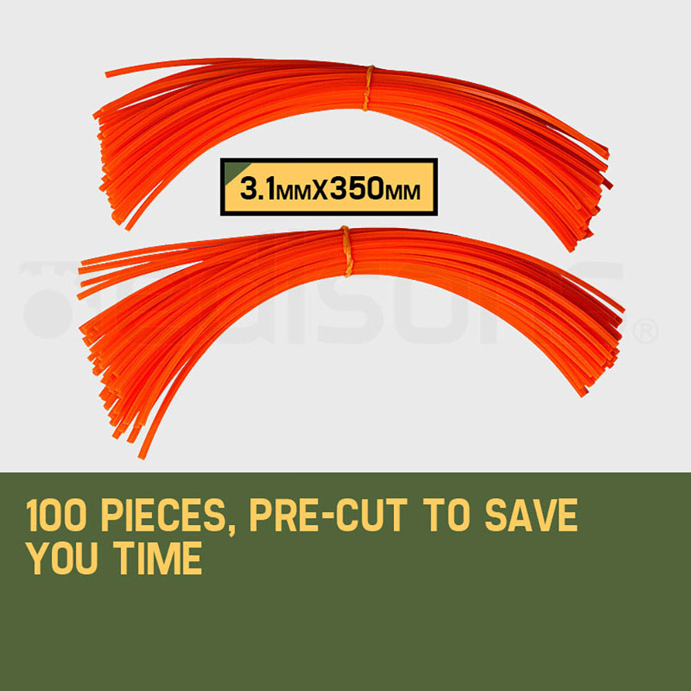35cm Pre-Cut Razor Edge Trimmer Line - Precision Cutting, 3.1mm Diameter