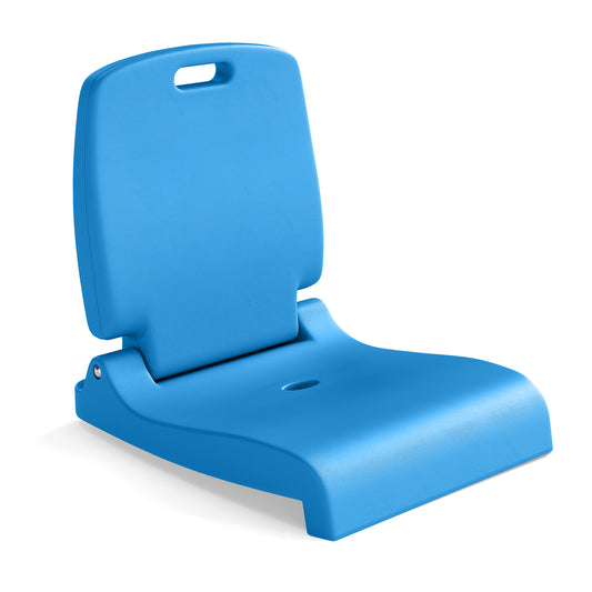 2 pieces Foldable Outdoor Poolside Chair with Handle for Edge of Pool-Blue