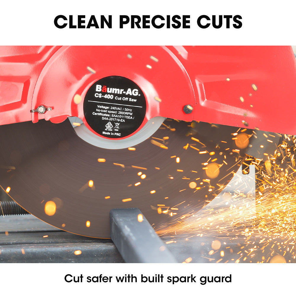 2400W Brushless Metal Cut Off Saw, 0.4m Blade, 60kg, 45-Degree Mitre Cuts