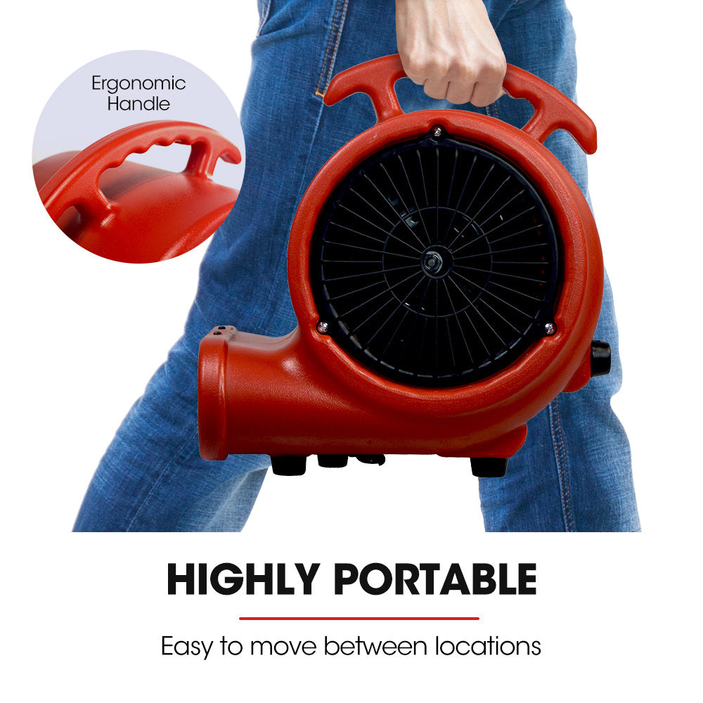 High-Performance Carpet Dryer Air Mover Blower Fan, 3-Speed, 700CFM, 4.5kg