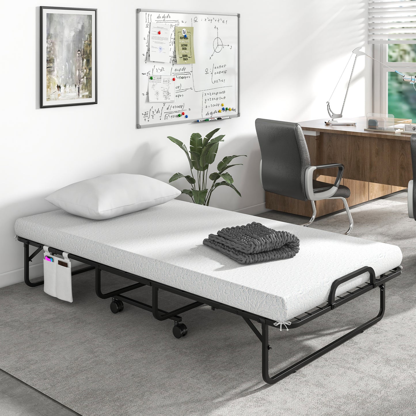 (with Pillow) 190 x 97 cm Rollaway BedSingle Size Folding Bed