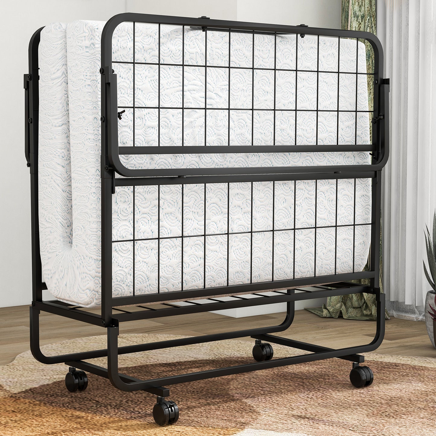 (with Pillow) 190 x 97 cm Rollaway BedSingle Size Folding Bed